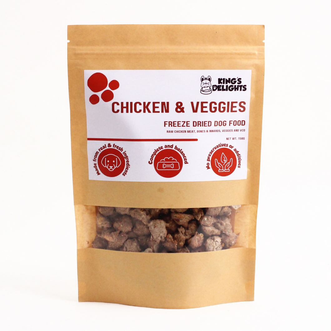 KD Freeze Dried Dog Food - Chicken & Veggies 150g